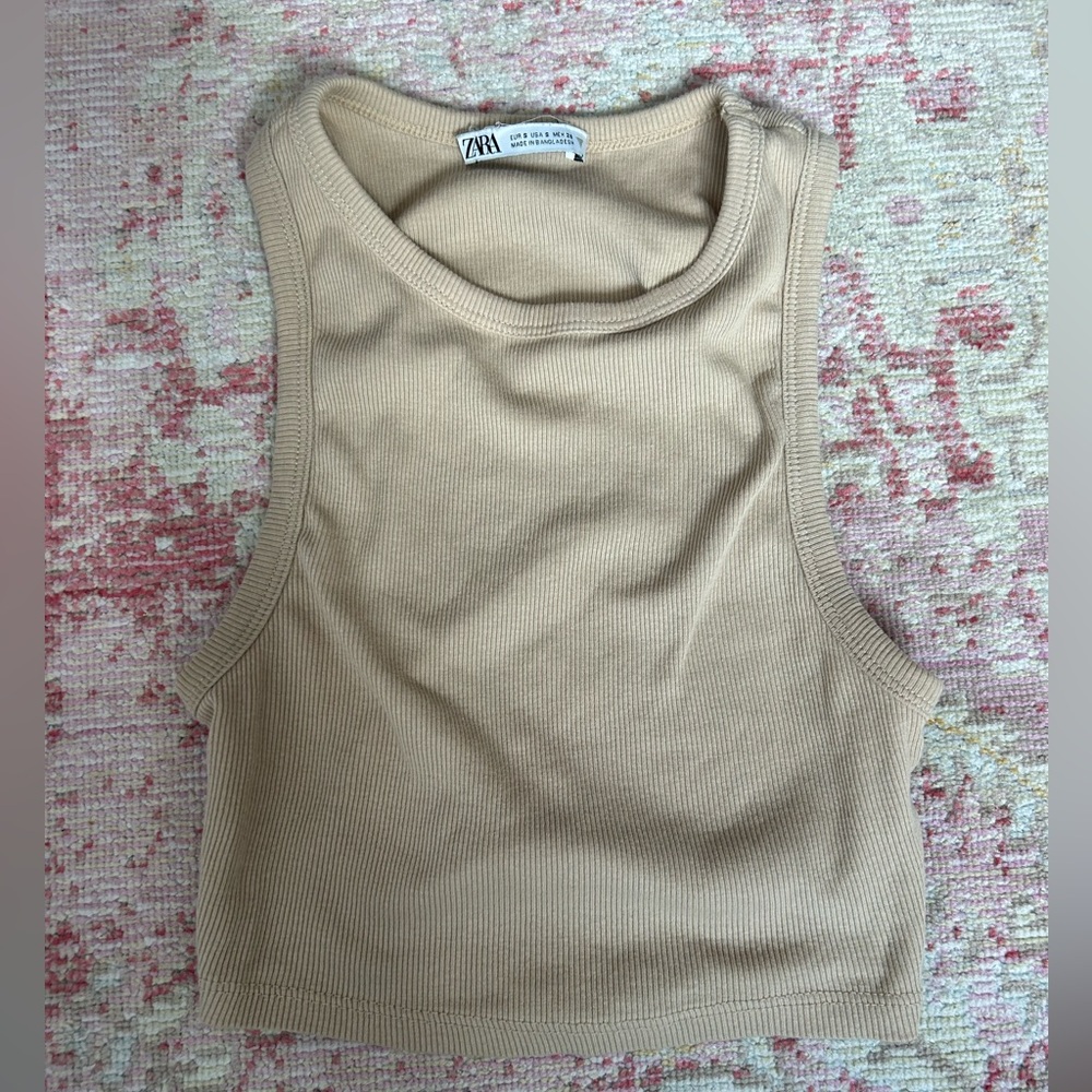 Zara Cropped Tank Top - Size: S